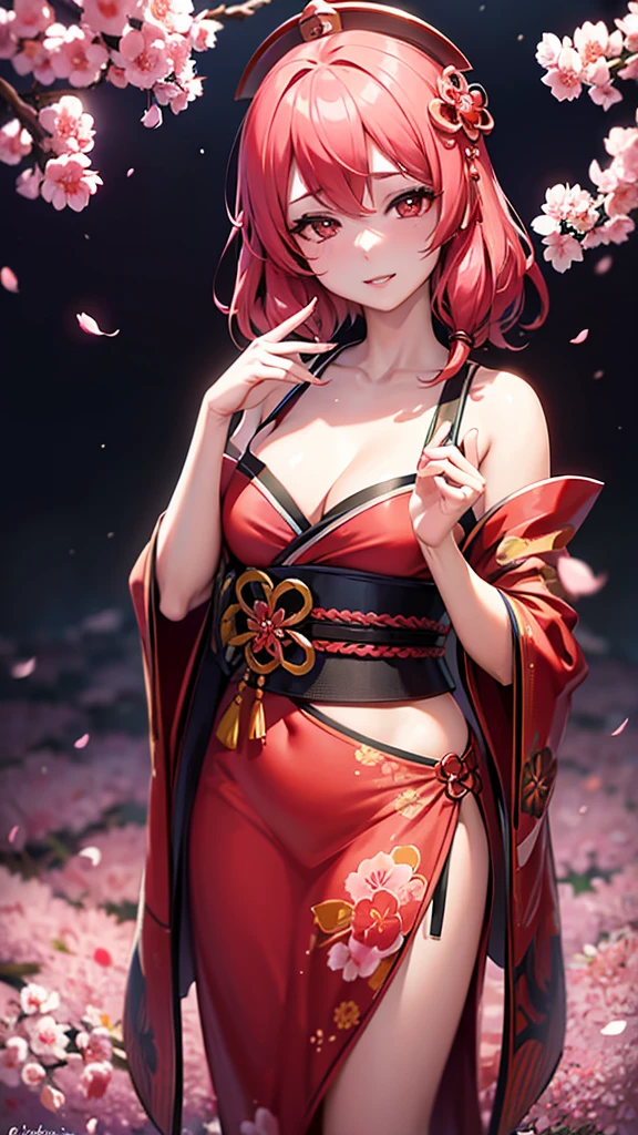 Oiran Apparition cherry blossoms Best Quality, Masterpiece, Ultra High Resolution, (Realisticity: 1.4), Original Photo, Cinematic Lighting