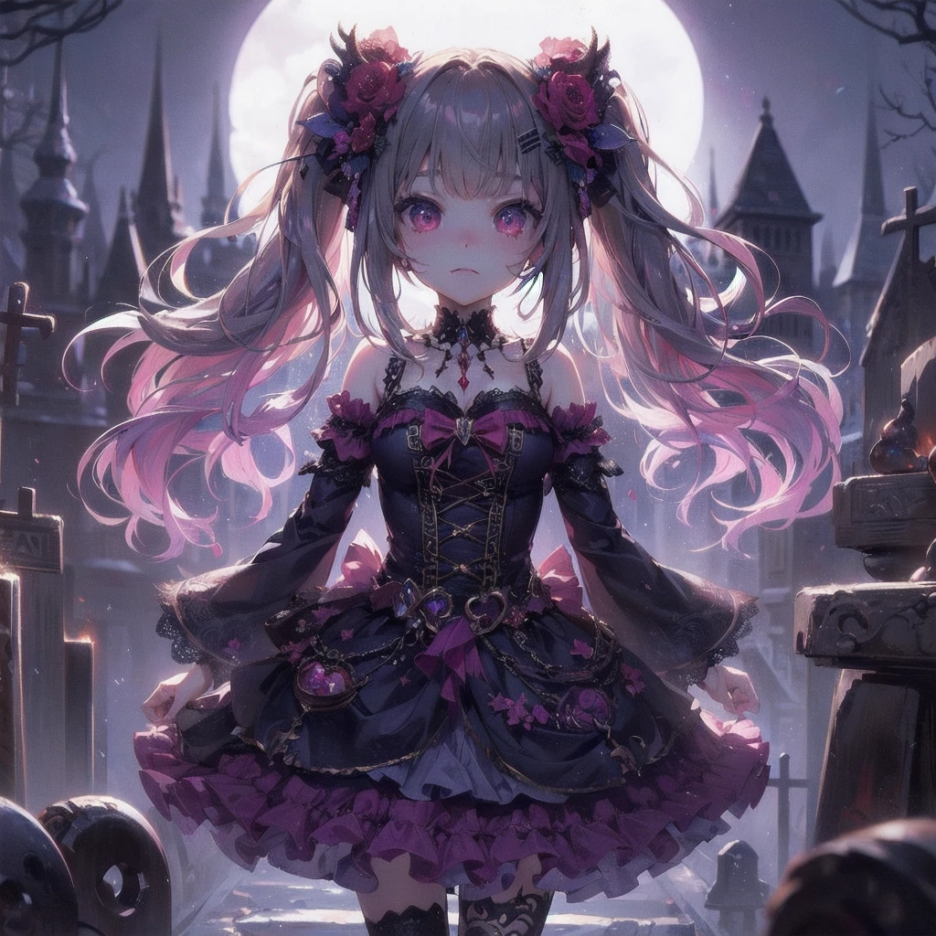 masterpiece, (textured skin), best quality, gorgeous beautiful girl, (a devil), detailed clothes,large breasts,narrow waist,, (beautiful face), cinematic lighting, (fantasy anime art ),