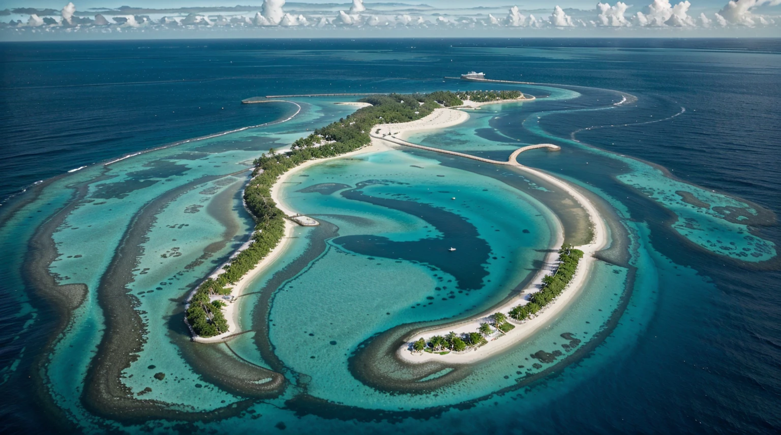 does not change the image of the island turning the water surface into the maldives sea surface