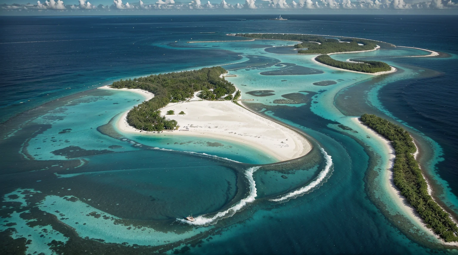 does not change the image of the island turning the water surface into the maldives sea surface