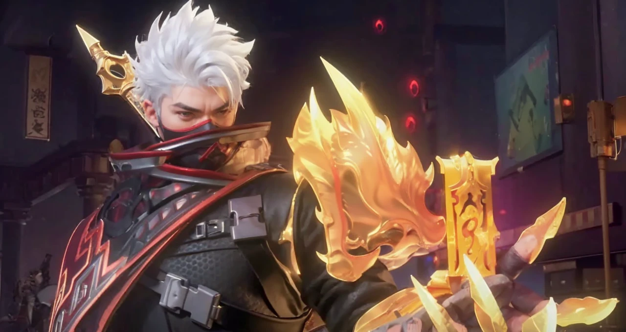A man with ninja costume armor, A man with sword on back, A man with ninja Balck gold face, A man with red and black armor with gold detail, A man with hand weapon on his hand, Ultra Realistic, Ultra Hd, Ultra Detailing, Hyper Realistic, 8k, 4k ultra hd