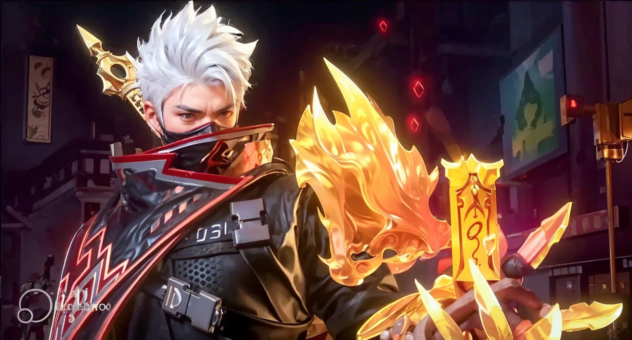 A man with ninja costume armor, A man with sword on back, A man with ninja Balck gold face, A man with red and black armor with gold detail, A man with hand weapon on his hand, Ultra Realistic, Ultra Hd, Ultra Detailing, Hyper Realistic, 8k, 4k ultra hd 