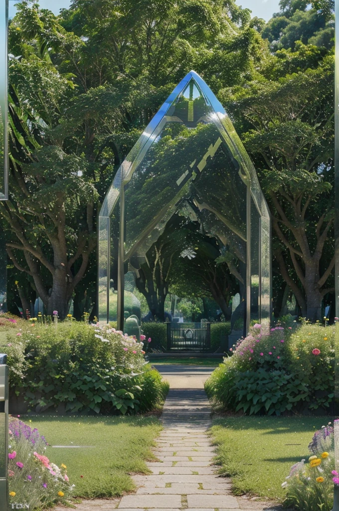 "((Estuary Boulevard Park entrance:1.2)), located at 51-59 Estuary Boulevard, Leopold. The entrance is welcoming, surrounded by ((lush greenery and vibrant flowers:1.2)). Include a well-maintained pathway leading into the park, with a serene and inviting atmosphere. Capture the scene in an ((ultra-realistic:1.3)) style, in ((8K resolution:1.1)), with ((high detail:1.2)). The background is ((completely transparent:1.5)) to make it suitable for overlay or further use."