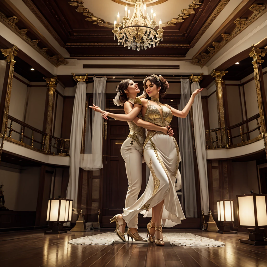 Luxurious dance ，Vintage renovation，Brightly lit
