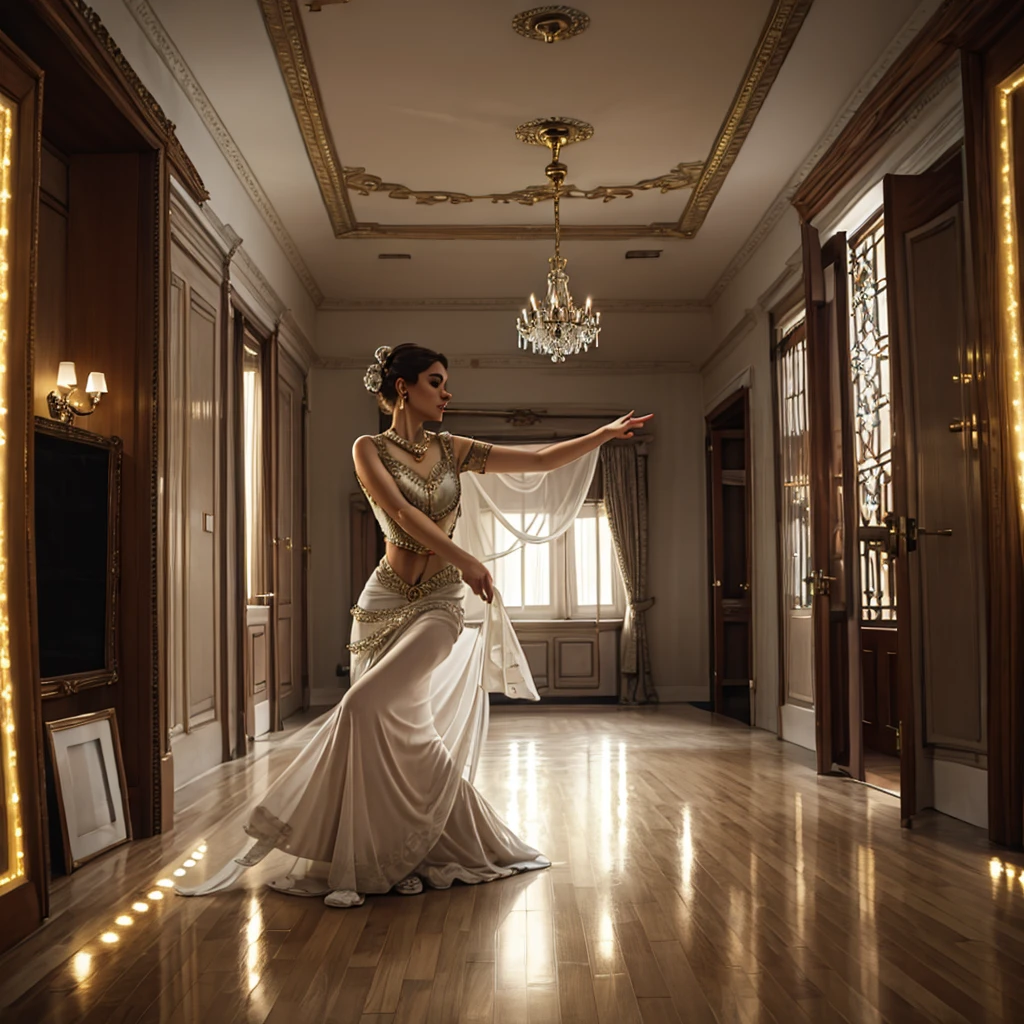 Luxurious dance ，Vintage renovation，Brightly lit