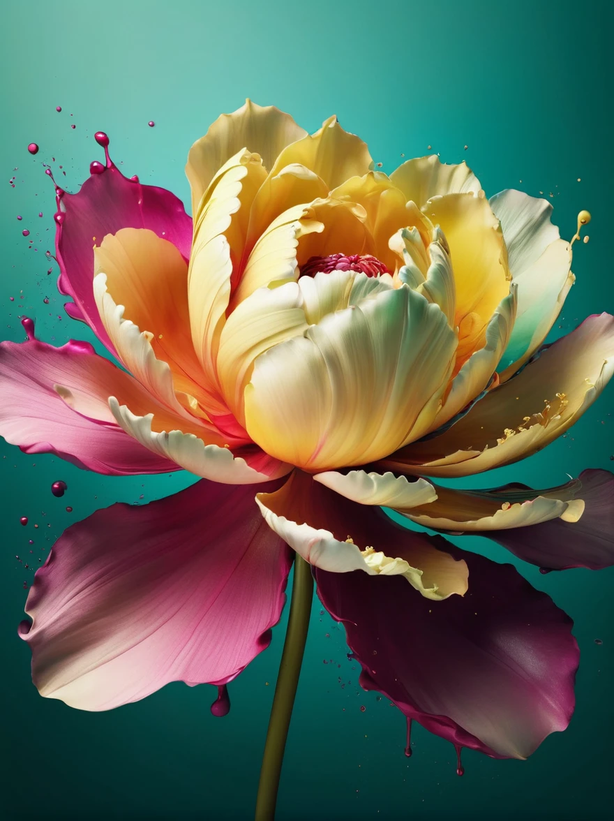 lotus flower, in style of Alberto Seveso, detailed