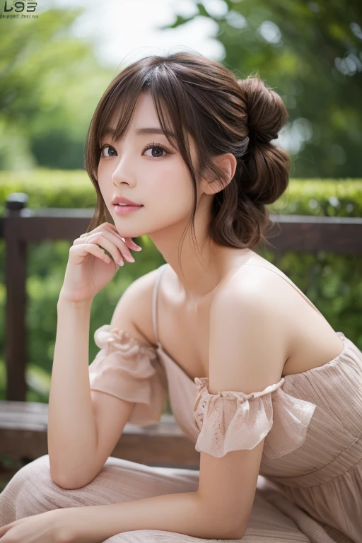 masterpiece:1.3), (8K, Realistic, RAW Photos, Best image quality: 1.4), Japanese women、(Random Hairstyles:1.2)、Highly detailed face、Attention to detail、double eyelid、Beautiful woman:1.4、Light brown hair、Highest quality、masterpiece、Ultra-high resolution、(Realistic:1.4)、Detailed and professionally lit smiles、Loose、thin、Shorthair、Deadly position、Long dress、Full body image、