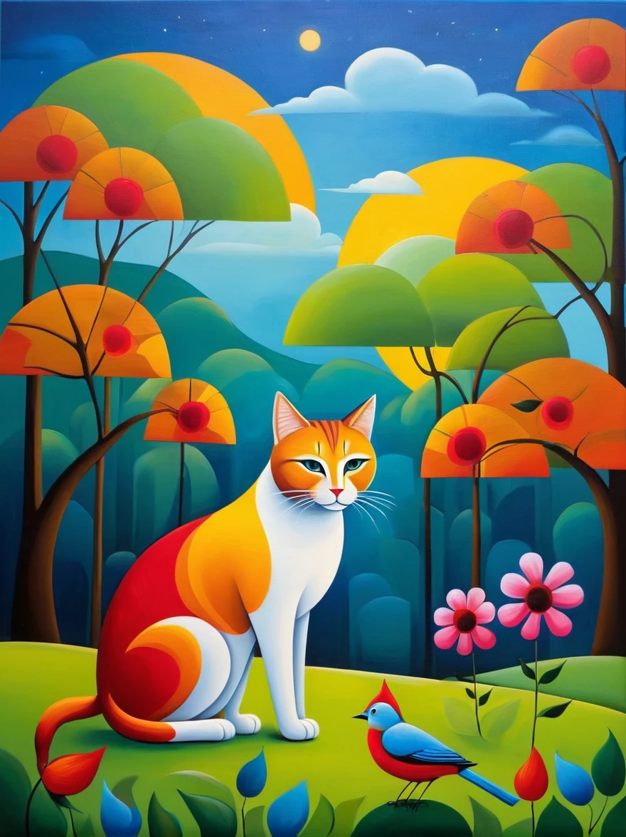 feline animal painting, Iwona Lifsches