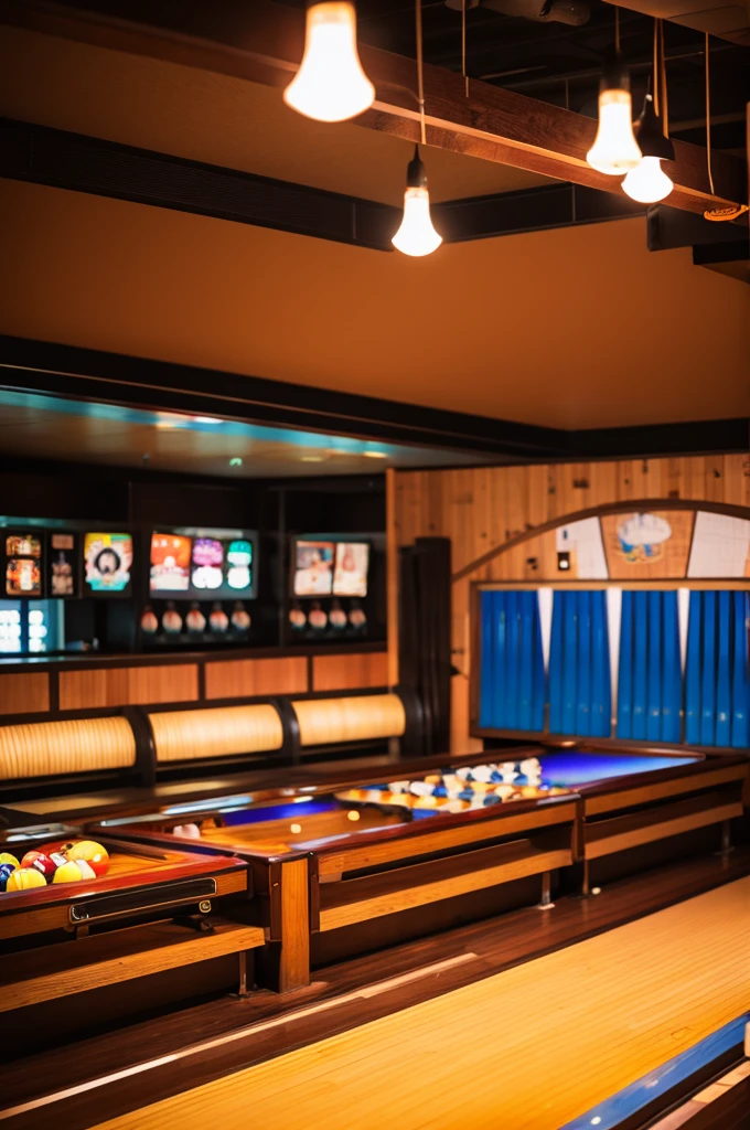 Illustration generation combining izakaya and bowling