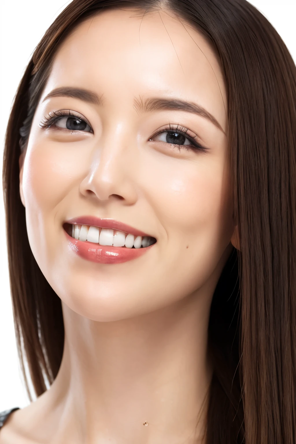 (Highest quality、Tabletop、8K、Best image quality、Award-winning works)、One beautiful woman、Face close-up、Bright white skin、Very bright、(The simplest white background:1.5)、Lustrous and bright lips、Accurate anatomy、Ultra-high definition beauty face、Ultra HD Hair、Super high quality sparkling eyes、(Ultra-high resolution glossy skin:1.1)、Super high quality glossy lip、Look straight ahead