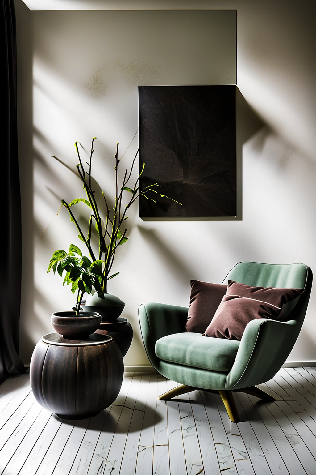 morden livingroom interrior design, marble floor:1.2, 1 tea table with thickness surface made from stone