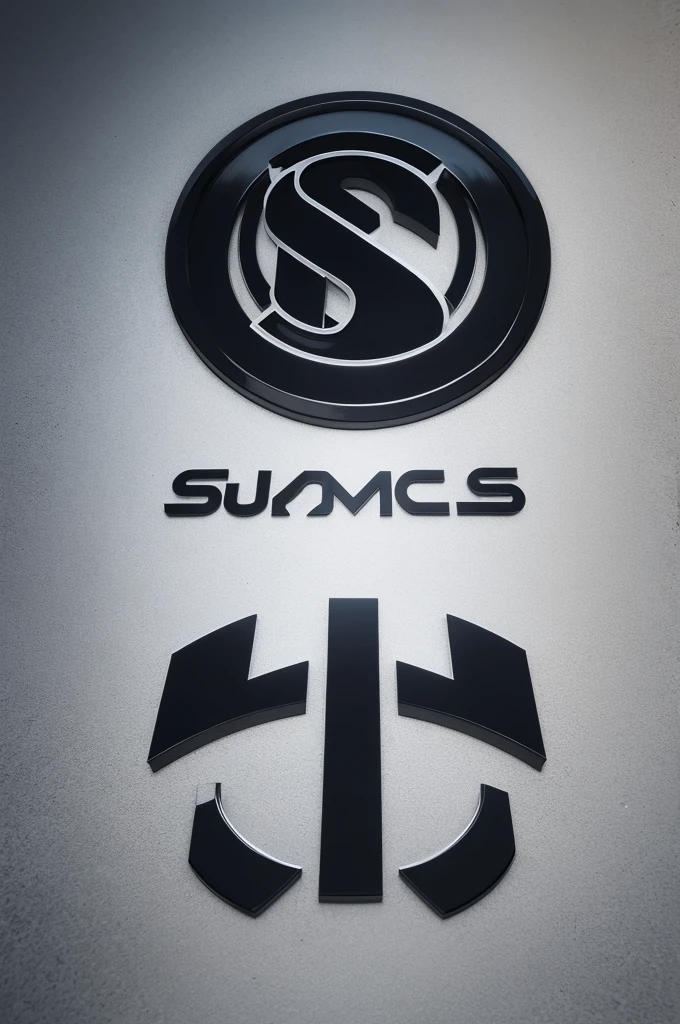 Modern logo in the shape of "s" com o fundo preto