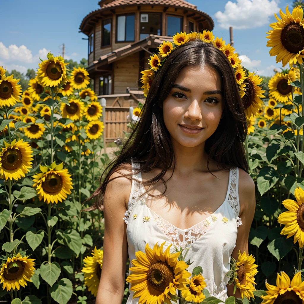 full bloom　Sunflower field　Fantasy