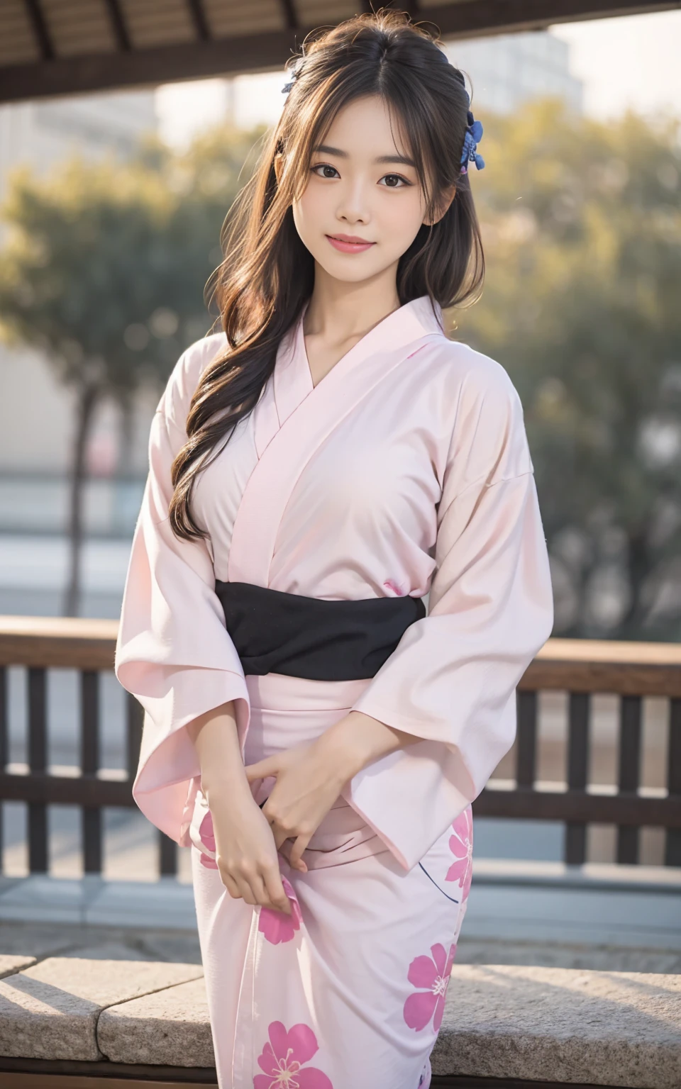 (8K、RAW photos、best quality、masterpiece:1.2),(Long Bob hairstyle),Looking at the audience,Looking ahead,Sexy pose, Strong,,student,White skin,knee,absurd,Small face,前hairを真ん中から分けます、I can see the forehead,(Please be shy,Close your eyes tightly,glare,Strong,Skinny,Skinny,Annoyed)、masterpiece,best quality、Ultra-high resolution,one person, Solitary,close up、Lovely、Return to student,(Refreshing pink floral pattern yukata:1.5),High school girl,Japanese woman,permanent,(Photorealism:1.37)、Photon Mapping,Practical、LovelySmall face,Brown eyes、prospect、Depth of writing boundaries、Blurred background、picture,Girls、(前hairが見える), hair, kneeが見える,Thin clothes,, thigh,Nogizaka Idol, actor、natural breast、cleveage、very good、Low class people、(Visible skin pores:1.2)、(Focus on the face)、Check and correct garment construction