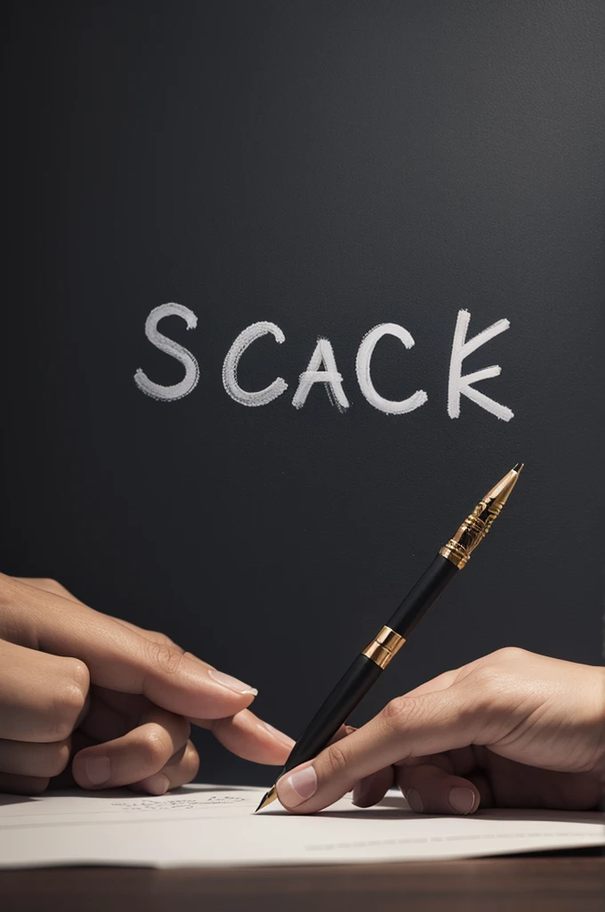 A black writing
