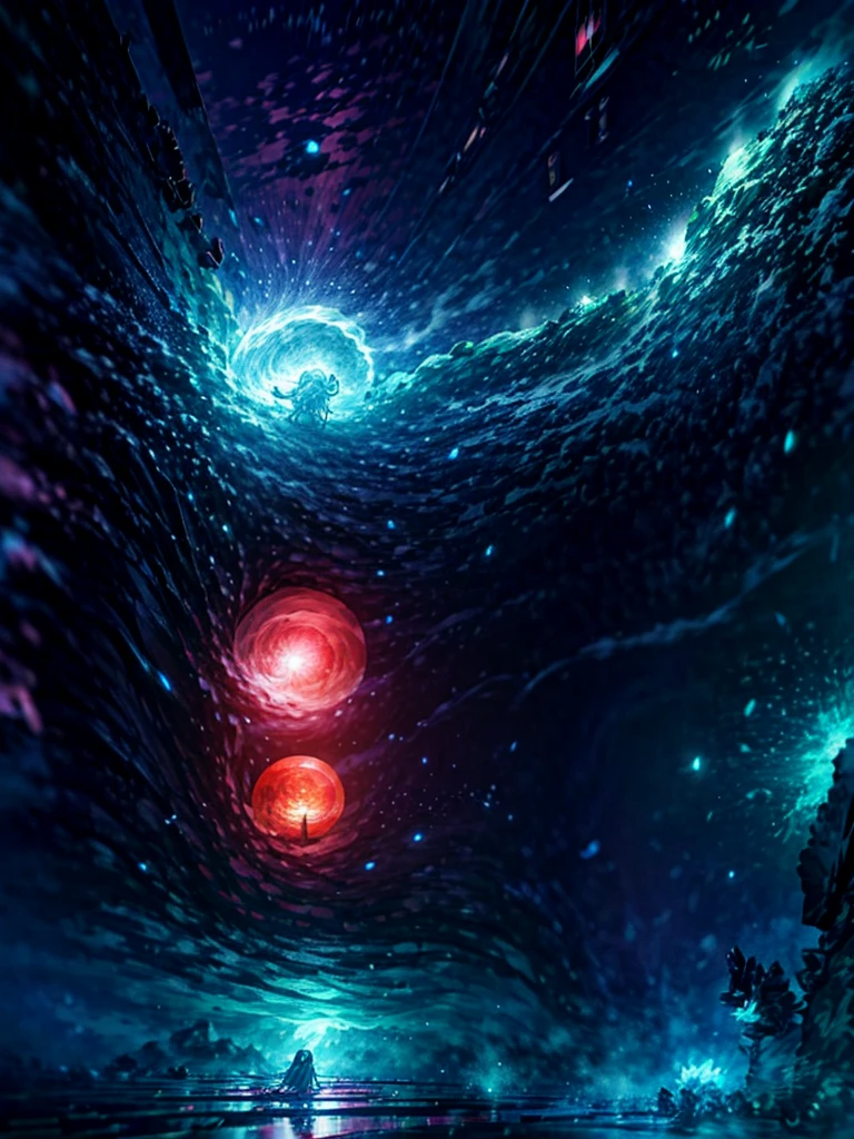 Describe a scene where a cute girl character is lying on a grassy hill, Looking up at the starry sky. Surround her with colorful nebulae and her favorite constellations.