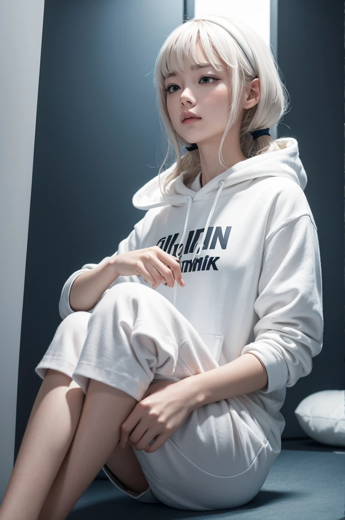 A playfully white character representing calm
