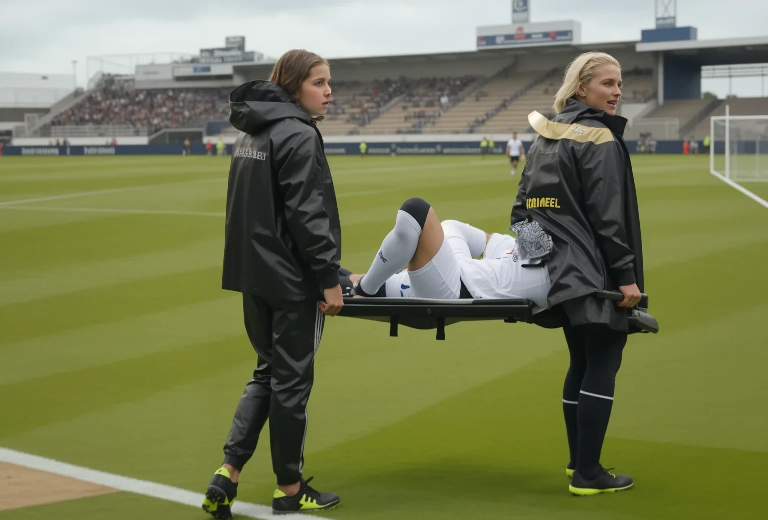 a lettering "STRETCHER CREW"