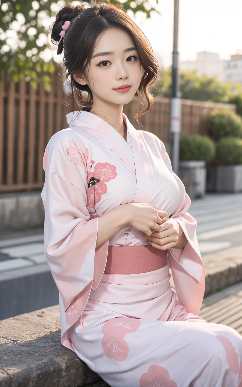 (8K、RAW photos、best quality、masterpiece:1.2),(Long Bob hairstyle),Looking at the audience,Looking ahead,Sexy pose, Strong,,student,White skin,knee,absurd,Small face,I can see the forehead,(Please be shy,Close your eyes tightly,glare,Strong,Skinny,Skinny,Annoyed)、masterpiece,best quality、Ultra-high resolution,one person, Solitary,close up、Lovely、Return to student,(Refreshing pink floral pattern yukata:1.5),High school girl,Japanese woman,permanent,(Photorealism:1.37)、Photon Mapping,Practical、LovelySmall face,Brown eyes、prospect、Depth of writing boundaries、Blurred background、picture,Girls、 hair,Thin clothes,, thigh,Nogizaka Idol, actor、natural breast、small breast,cleveage、very good、Low class people、(Visible skin pores:1.2)、(Focus on the face)、Check and correct garment construction