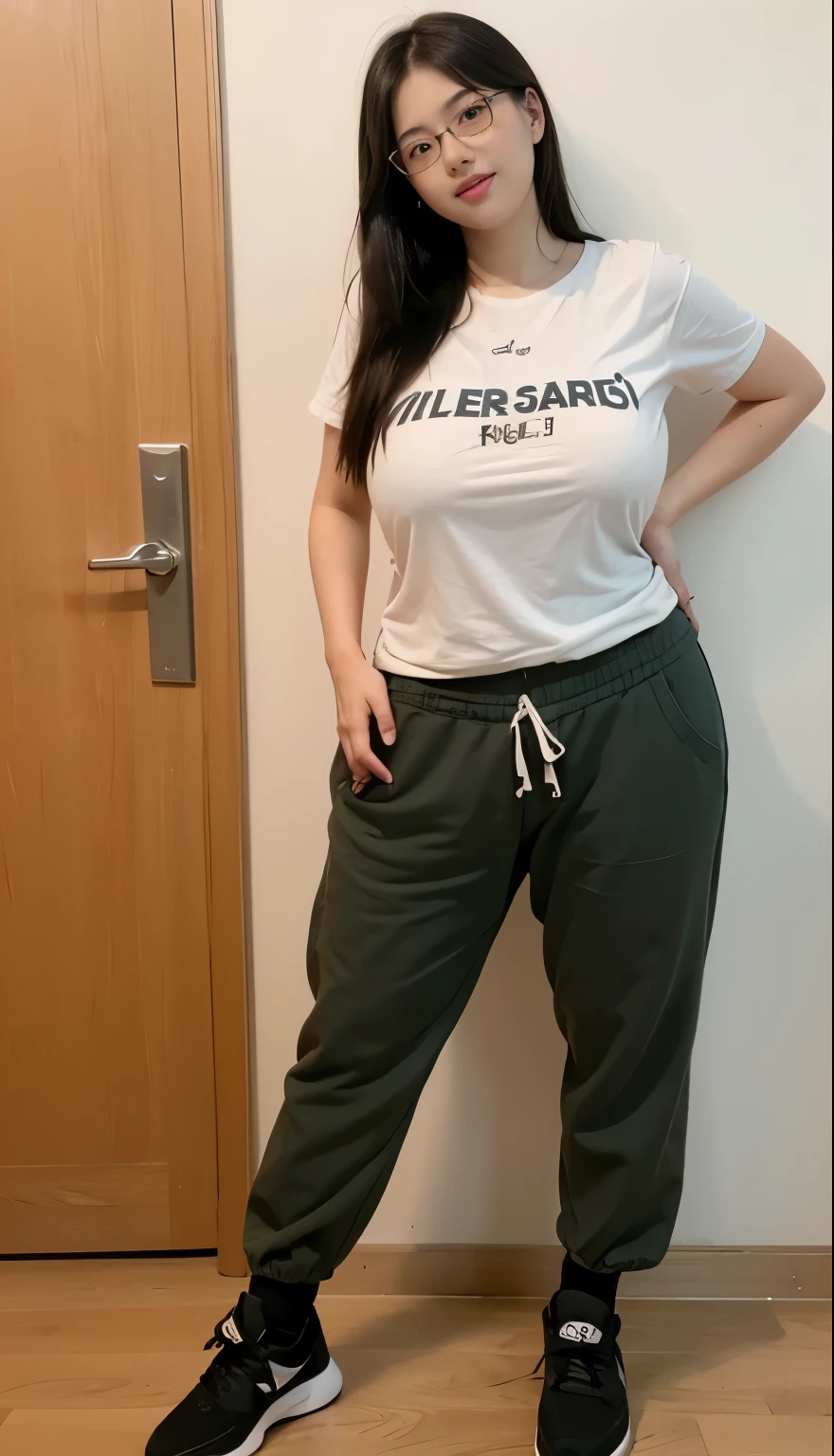 ((best quality)), ((masterpiece)), (Detailed), perfect face, perfect face, wanita pummelig, sexy body, medium wavy hair, wearing sneakers, sleeve pummelig, paha pummelig, milky white skin, pummelig breasts, Sexy Pants , vagina, pummelig body, breasts, pummelig cheeks, huge breasts, Full body, Glasses, Full body tattoo, pummelig, dairy, cute face, pummelig Thigh, attire, Lebanon, Hyuga Hinata(naruto), nacked