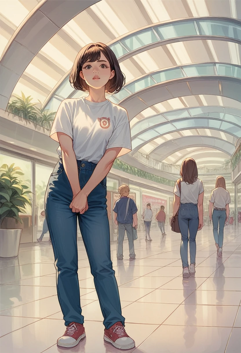 Realistic amateur photo posted to , Young Female ,mall