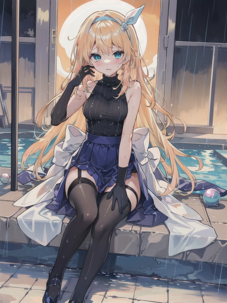 A large amount of sweat drips from the forehead, Overall orange background in the evening Sunset sunlight,Full body depiction on screen, Glaring Eyes Showing disgust Huddle together Blonde Long Hair anime Primary school students Romanesque style Super Curly Hair Super long sideburns See-throughの衣服 Wet and sheer pearl skin turtleneck wedding dress 3人の少女達がcuteポージング Pool at night Droopy eyes Peach ribbon headband 天蓋付きのcuteベッド Aqua Blue Rubber Sheets Aqua Blue Rubber Bed Lying down Sad face Embarrassing Blushing Wet and transparent pearl skin berry long skirt Wet and transparent pearl skin tights Wet and transparent pearl skin innerwear Rubber luster Multiple pink ribbons Soaked in the rain Wet and transparent pearl skin super long gloves Wet and transparent pearl skin pantyhose Hot Pink Garter Belt cute Pitiful clear Big eyes Droopy eyes Pale pink rouge Shocking Pink Pink Long Boots Wet and transparent pearl skin body See-through See-through Wet 衣服が汗で濡れてSee-through 全てWet