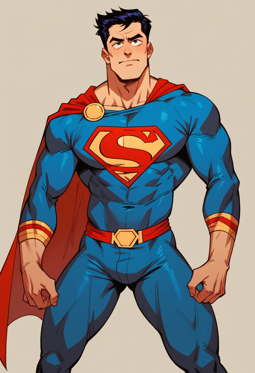 Pepe superman. Pepe must be purple. Instead of S write M on his hero clothes 