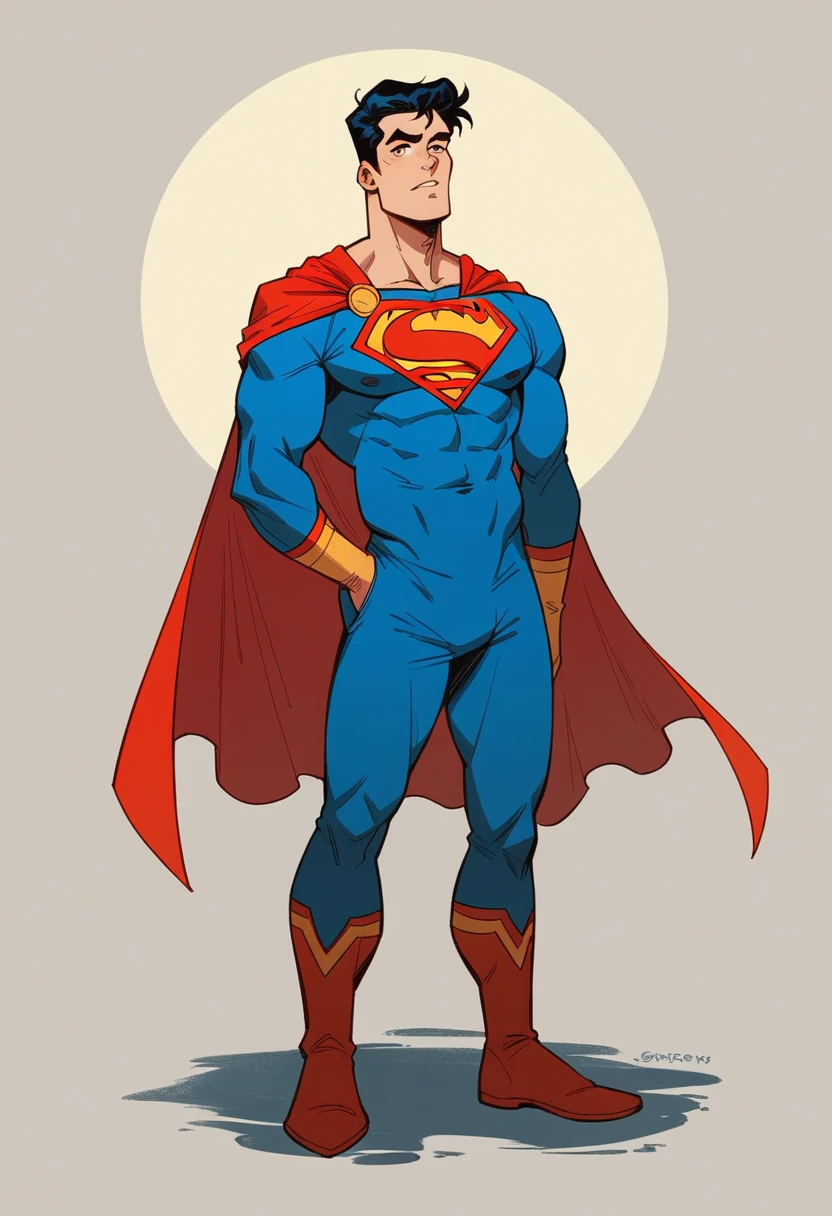 Pepe superman. Pepe must be purple. Instead of S write M on his hero clothes