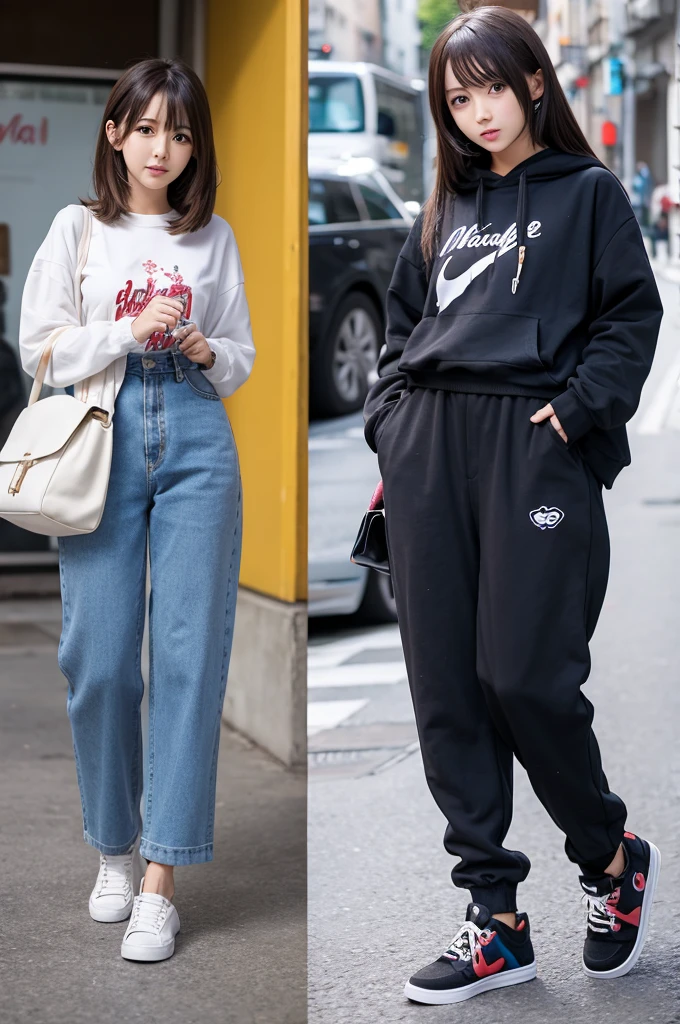 Anime cartoon girl pants