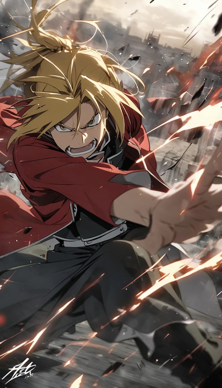 Edward Elric (Fullmetal Alchemist) under attack