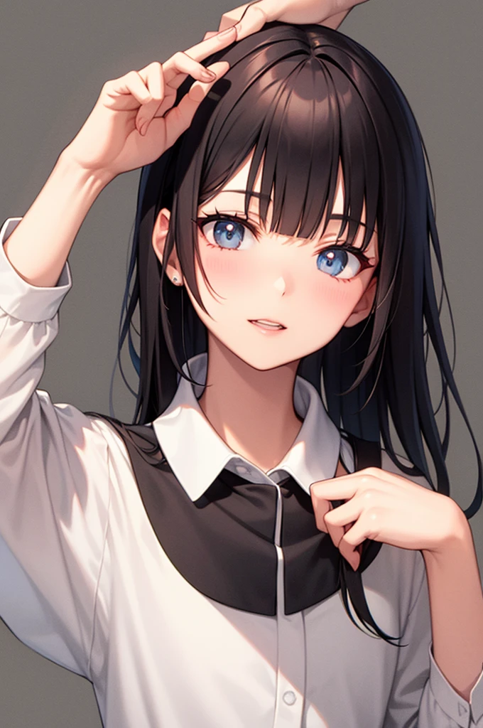 head of&#39;artwork, ((ultra detailed background, Delicate pattern, complex detail)), (very detailed, Fine details), best quality, beautiful lighting, ((average breasts, slim girl)), NamiFinale, ((White shirt, Red skirt)), simple shirt, 1girl, Red hair, only, long hair, jewelry, Brown eyes, smile, loops of&#39;ears, covered shoulders, (complex detailed background, to l&#39;interior, room environment, wooden walls, window, Rays of light), (cowboy shot),  