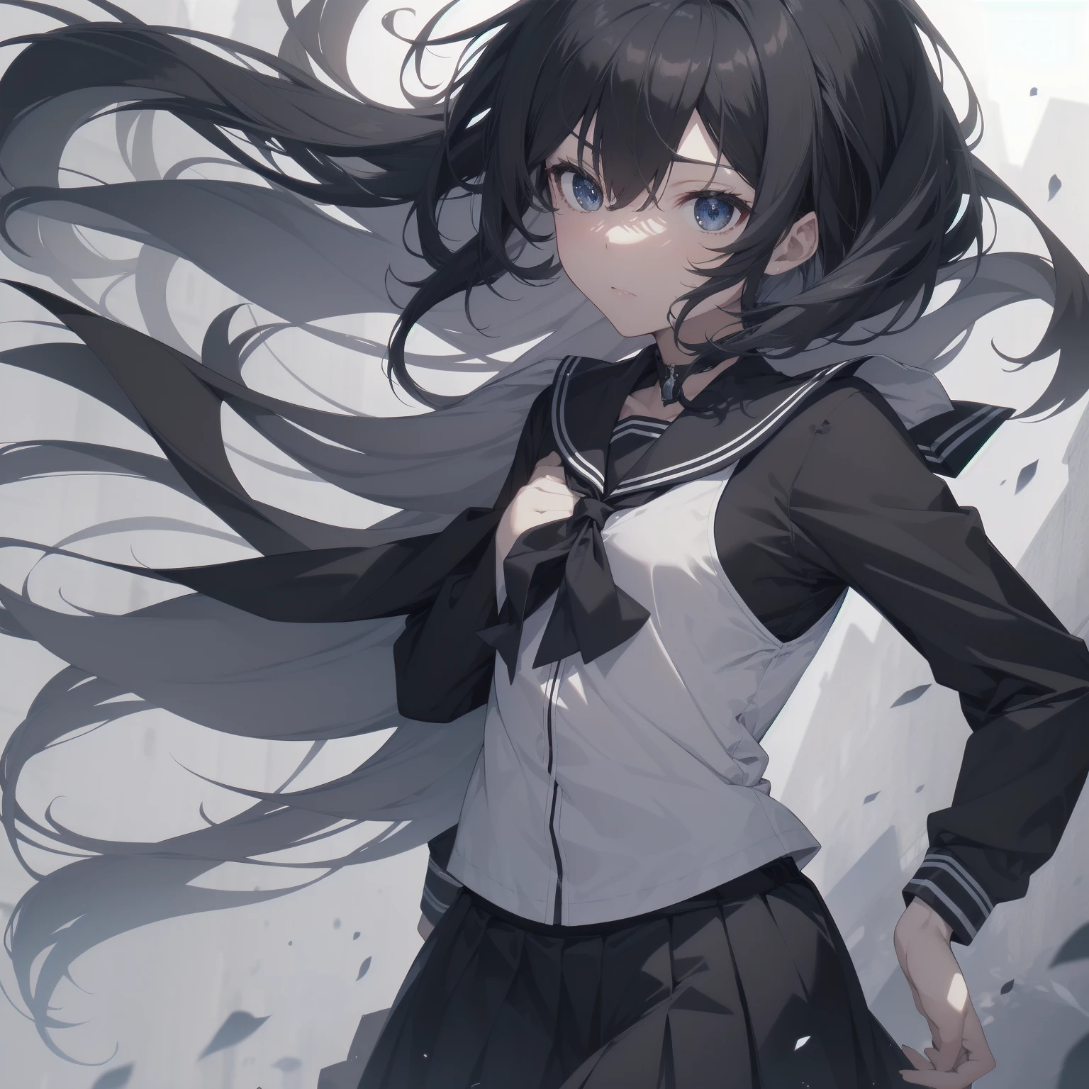 ultra-absurdres-Top quality by artist God, ultra-detailed, high resolution, anime moe artstyle, best anime 8k konachan wallpaper, pixiv contest winner, pool:2810, perfect anatomy,break, 1girl, (Please draw a girl walking sleepily to school alone. )break,(Solo,little female, 13-year-old:1.3),Full limbs, complete fingers,a junior high school student, (very short hair), short cut, flat chest, , small butt, small black eyes, beautiful detailed eyes, well-proportioned iris and pupils, expressive eyes, highres detailed hair, soft expression, salor school_uniform, sailor collar, serahuku, bow, pleated skirt,(Detailed Lighting), (Detailed background), in the School commute route. break,super detailed skin, Best cinematic lighting powered by famous artist, 8k,beauty illustration,photoshop_(medium),very aesthetic,break,((artist:toosaka_asagi )), artist:clamp ,artist:carnelian ,artist:kantoku ,
