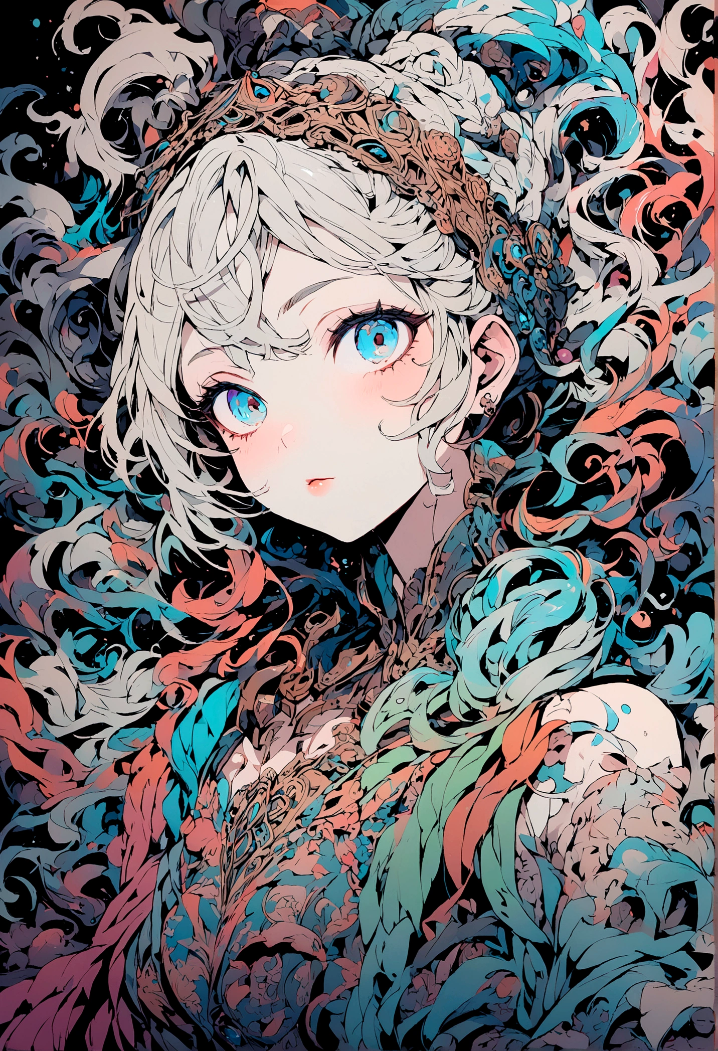 (masterpiece), (best quality),1human,upper body,ultra high res,looking at viewer,glowing eyes <lora:LineArt:1>