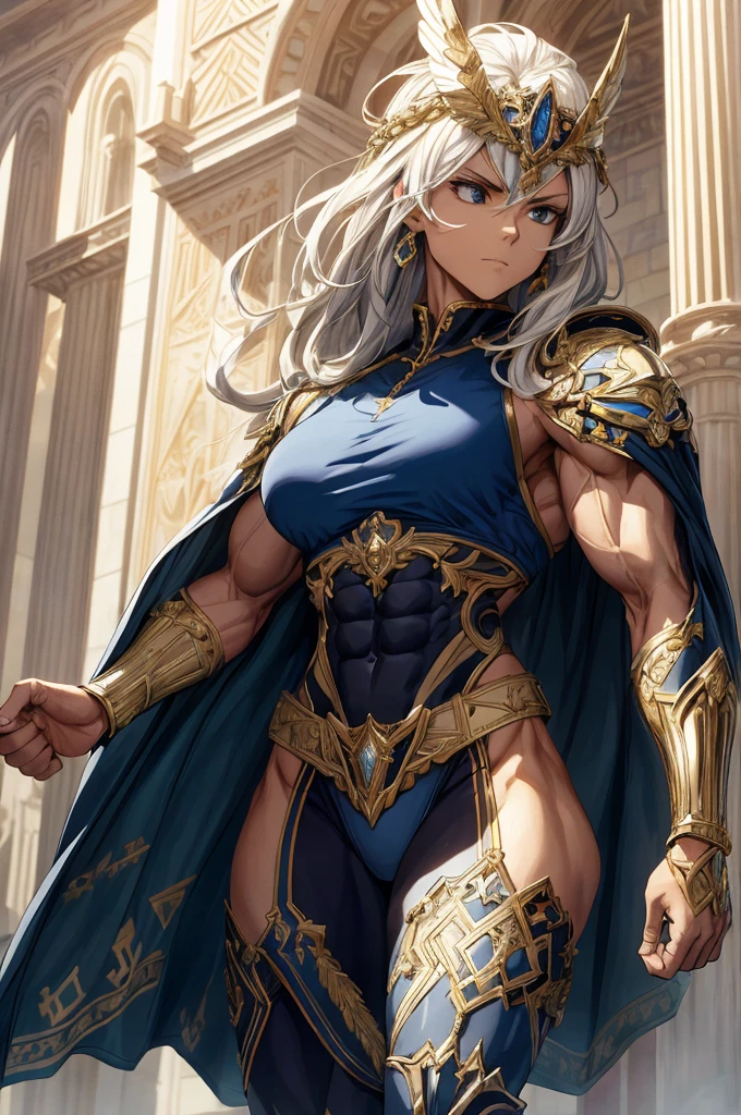 (Best lighting) , (Very intricate details) , 4K Integration, (Super fine CG: 1.2) , (8K: 1.2),(original), (masterpiece) , (Highest quality),(masterpiece:1.4),Anime-ish high quality,(masterpiece),masterpiece, Highest quality, Absurd,((Masterpiece, 4K, 8K, High resolution)),(masterpiece), (Highest quality), (Super detailed), (Very delicate and beautiful), ((Cowboy Shot)), 1 female,
, ((bodybuilder:1.5)),Temple Background,((Beautiful woman)),((Woman warrior)),(((From the knee up:1))),from frontknight girl,Brave and resolute attitude,tough metal armor,Sword in hand,Flowing Cape,Armor details,Metal Reflection,Castle Background,medieval setting,Soft sunlight,Brave pose,Strength and elegance,Solemn atmosphere,Sharp Eye,Powerful aura,Stoic expression,Determined jawline,royal coat of arms,Huge muscular physique,Protruding veins,Strong arms with bulging biceps、Six-pack、Graceful Movement,A commanding presence,Golden shades,Dynamic configuration,Vibrant colors,Perfect balance,Light and shadow contrast,Down to the smallest thread,Sharpen highlights and shadows,Impressive level textures,Sharp focus,Rich and realistic backgrounds,Magnificence and grandeur,Heroine of the Kingdom,Legendary Warrior,Inspiring and majestic,Dignified and fierce,Guardian of the kingdom,Unstoppable courage,Divine Destiny,Indomitable spirit,Unforgettable beauty,Unwavering Strength