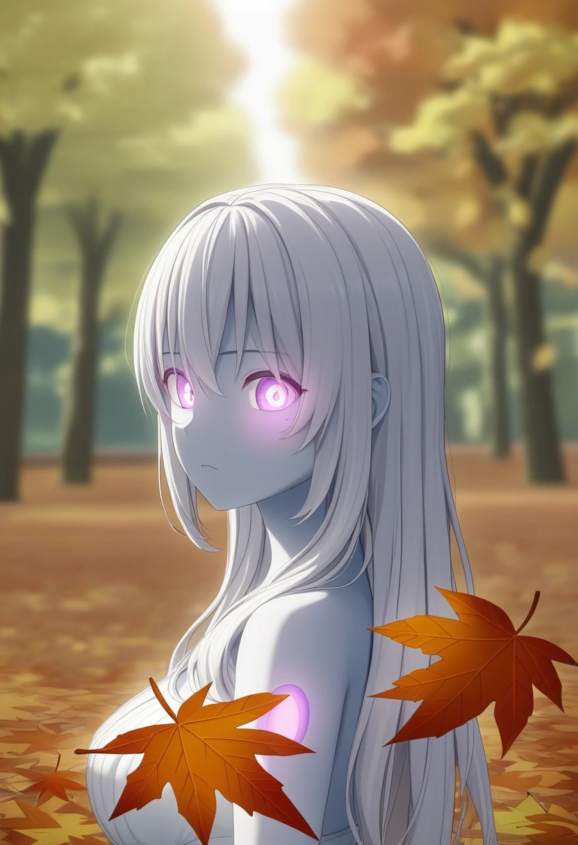 (Official Art、Highest quality、Unity 8k wallpaper、32k、masterpiece、Ultra-detailed、Ultra-high resolution、Realistic、Photorealistic:1.2)、(Cinema Lighting:1.2)、Fire Glow Effect、Film Grain、Best Shadow、Rim Light、Side light、(Highly detailed and intricate 3D rendering)、細部までBeautiful Faceと目、(whole body:1.2)、(Side Shot、avert your eyes:1.2)、(Mysterious)、Highly detailed background、Beautiful Face、Blurred Background、(Highly detailed skin、Detailed skin texture:1.3)、(autumn leaves、Autumn scenery:1.2)、Cowboy Shot、Sharp pupils、Realistic生徒、Glowing Skin、Beautiful Face、Blurred Background、20 year old beauty、Glowing Skin、Lilia,