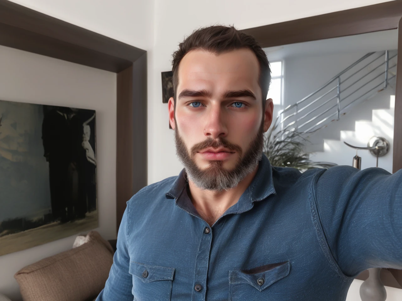 score_9, score_8_up, realistic, A handsome man, chest showing, body hair, Artwork, best quality, high resolution, Close-up portrait, bad, Greek God, fantasy, league of legends style, beautiful figure painting, bright light, Amazing composition, front view , hdr, volumetric lighting, ultra quality, elegant, highly detailed