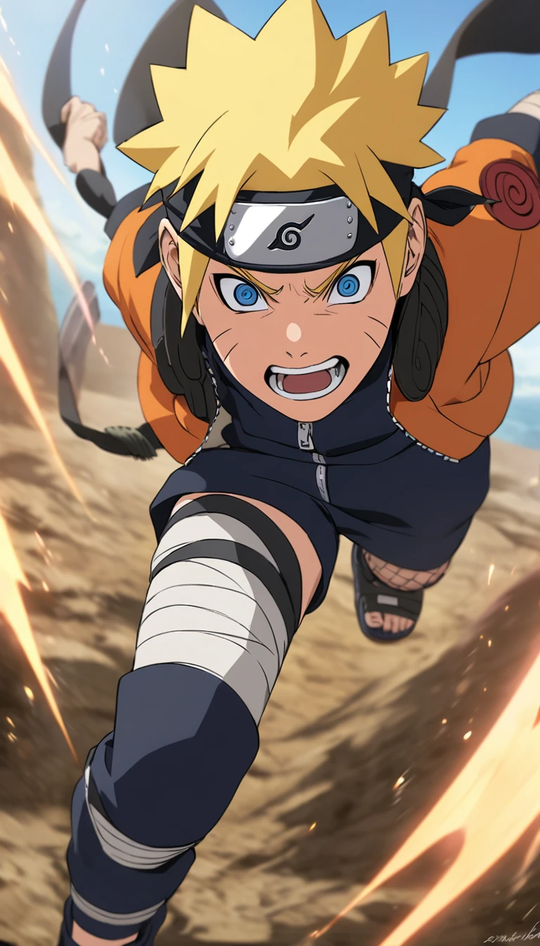 Naruto Uzumaki  under attack