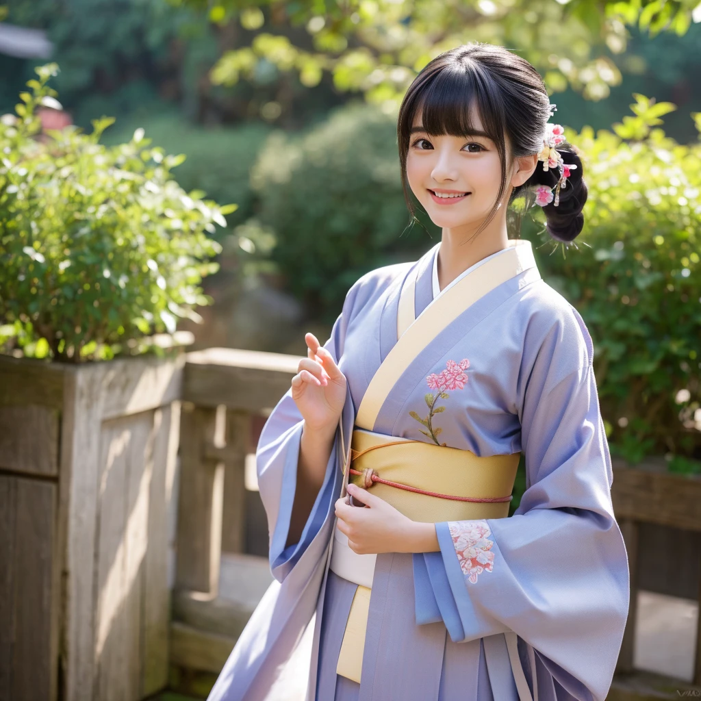 (8K、Raw photography、top-quality、​masterpiece:1.2)、Ultra-detail、超A high resolution、(realisitic、photoRealstic:1.37)、portlate、High-detail RAW color photos、professional photograpy、extremely delicate and beautiful、A highly detailed、 8K Wallpapers、magnificent、finely detail、huge filesize、Official art、Highly detailed CG Unity 8K wallpapers、highly detailed beautiful girl、extra detailed face、extremely detailed eye、highlydetailed skin、extremely detailed fingers、highly detailed nose、highly detail mouth、perfect anatomia、highly detailed back ground、Highly detailed attire、1 girl、(18year old:1.210 generations、Cute  s、famous Japan idol、cute littl tits:1.2)、Realistic bPetite、fair white skin、shinny skin、slenderbwell-styled、A darK-haired、Hair collection、(Pattsun bangs:1.2)、A smile、kawaii、young、kawaii faces、Lifelike face、Beautiful eyes、Sauce order、(kimono:1.4)、Dense embroidery、耳Nipple Ring、(hair adornments:1.2)、eye、cowboy  shot、frontage、standing athletic pose、Contrapo、outside of house、(natta:1.4)、bathrobe、kyoto、Dynamic lighting、Valley、