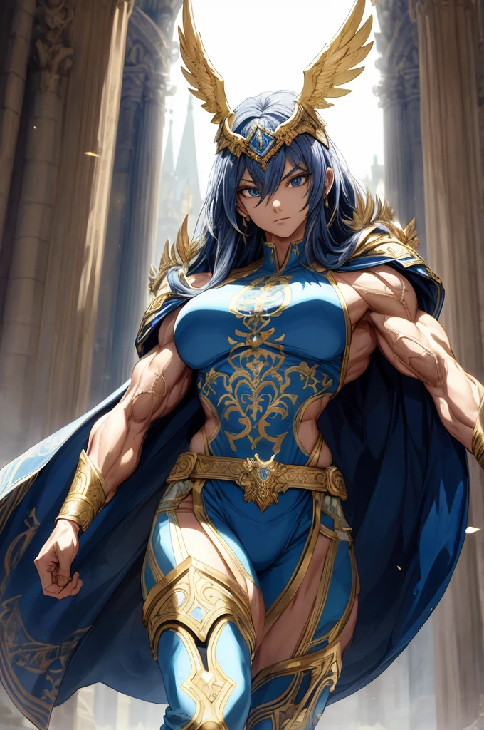 (Best lighting) , (Very intricate details) , 4K Integration, (Super fine CG: 1.2) , (8K: 1.2),(original), (masterpiece) , (Highest quality),(masterpiece:1.4),Anime-ish high quality,(masterpiece),masterpiece, Highest quality, Absurd,((Masterpiece, 4K, 8K, High resolution)),(masterpiece), (Highest quality), (Super detailed), (Very delicate and beautiful), ((Cowboy Shot)), woman1名,
, ((bodybuilder:1.5)),Temple Background,(Beautiful base),((Valkyrie)),((woman)),((Woman warrior)),(((From the knee up:1))),from frontknight girl,Brave and resolute attitude,Shining Armor,Sword in hand,Metal Reflection,Castle Background,medieval setting,Soft sunlight,Brave pose,Strength and elegance,Solemn atmosphere,Sharp Eye,Powerful aura,Stoic expression,Determined jawline,royal coat of arms,Huge muscular physique,Protruding veins,Super Strength、Graceful Movement,A commanding presence,Golden shades,Dynamic configuration,Vibrant colors,Perfect balance,Light and shadow contrast,Down to the smallest thread,Sharpen highlights and shadows,Impressive level textures,Sharp focus,Rich and realistic backgrounds,Magnificence and grandeur,Heroine of the Kingdom,Legendary Warrior,Inspiring and majestic,Dignified and fierce,Guardian of the kingdom,Unstoppable courage,Divine Destiny,Indomitable spirit,Unforgettable beauty,Unwavering Strength