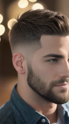 Chanukah men short hair focus on face