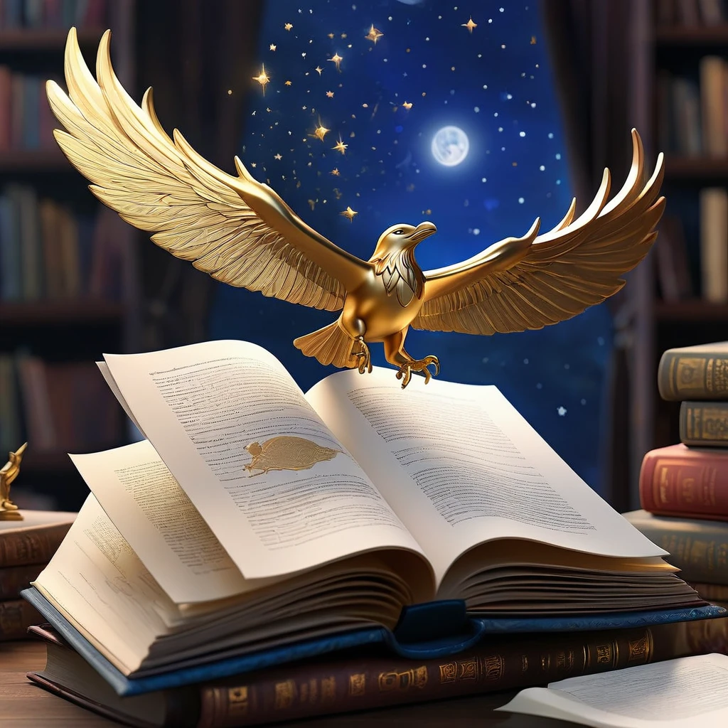 "Create a stunning cover for a history channel that blends the enchantment of ancient legends with the excitement of historical exploration. Imagine a vast, ancient library with towering shelves filled with glowing, magical books. In the center, a grand, open book on a pedestal emits a radiant light, with pages that seem to turn on their own, revealing intricate maps and mystical runes. Surrounding the book, ethereal images of famous historical figures and mythical creatures emerge from the pages, as if coming to life. Above, a celestial night sky with twinkling stars and constellations forms a backdrop, hinting at the infinite stories of the past. Include a majestic, legendary warrior helmet and a quill pen writing in mid-air, adding to the sense of wonder. Use an elegant, fantasy-inspired serif or handwritten font for the channel name and tagline, ensuring they are prominently displayed. Choose a rich, vibrant color palette with deep blues, golds, and shimmering silvers, creating a sense of depth and magic. The overall design should be enchanting and captivating, inviting viewers into a world where history and fantasy intertwine seamlessly."