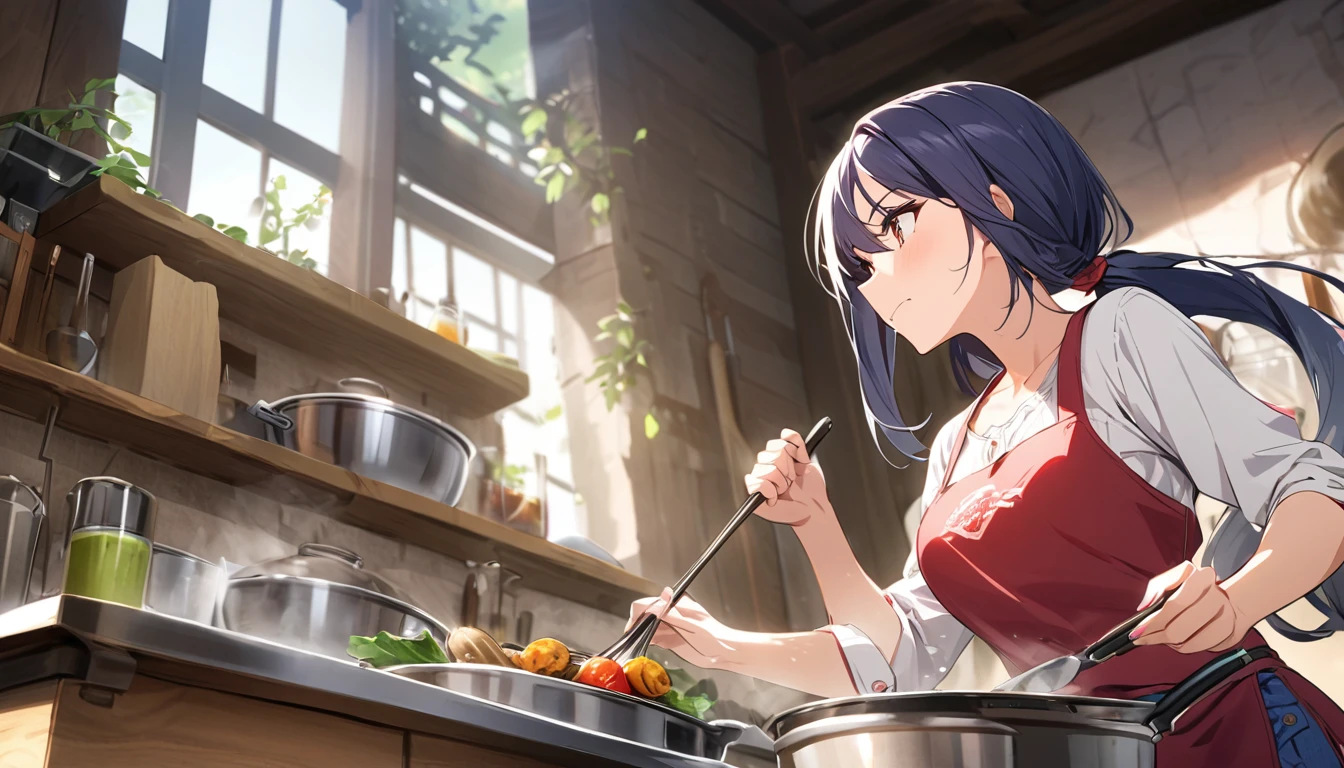 Woman in cooking