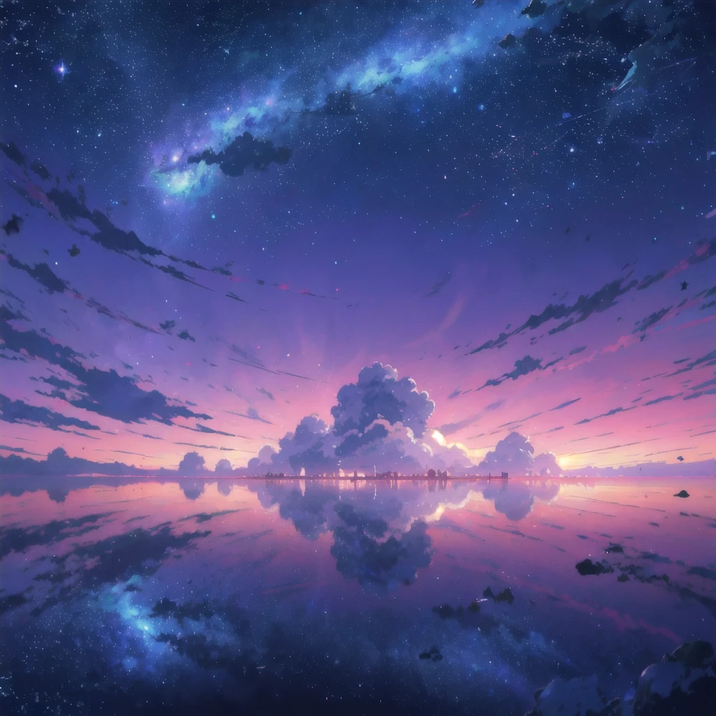 anime - style scene of a beautiful sky with a star and a planet, cosmic skies. by makoto shinkai, anime art wallpaper 4k, anime art wallpaper 4 k, anime art wallpaper 8 k, anime wallpaper 4k, anime wallpaper 4 k, 4k anime wallpaper, anime sky, amazing wallpaper, anime background, heaven planet in background, anime background art
