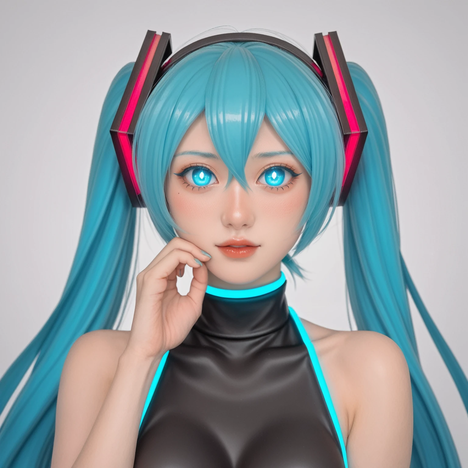 score_9, score_8_up, score_7_up, BREAK,
1girl, glowing eyes, hatsune miku,plasmatech , scifi, plasma filaments,plasma skin, colored skin,
