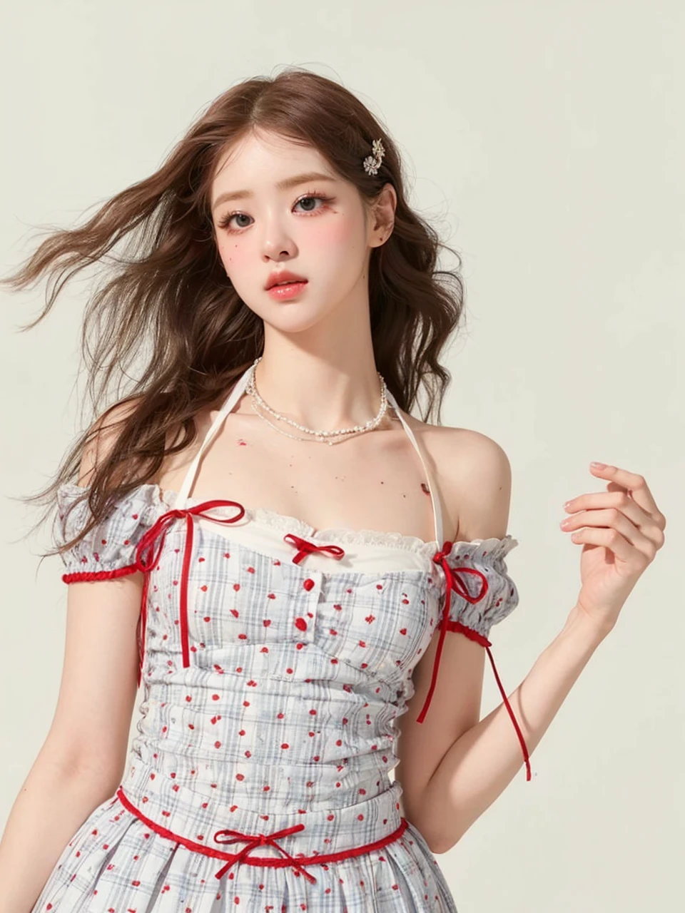 pale skin, big eyes and tender doll lips