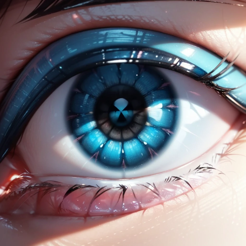 tmasterpiece，best qualtiy，highest  quality，ultra - detailed，Best resolution，8K，CG，illustration，realisticlying，(close look:1.1，Pink-white pupils:1.3，Growth ring pattern:1.2)