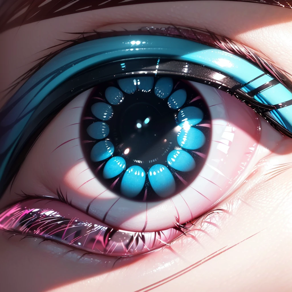 tmasterpiece，best qualtiy，highest  quality，ultra - detailed，Best resolution，8K，CG，illustration，realisticlying，(close look:1.1，Pink-white pupils:1.3，Growth ring pattern:1.2)