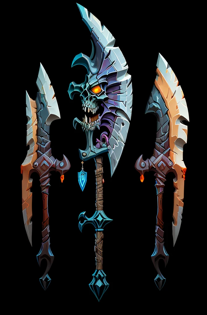 (masterpiece, best quality, ultra-detailed, absurdres), stylized:0.2, oversaturated, Illustration, stylized, woodcutting axe, 
game art, (AXE), horror, unholy, demonic, eye, glowing, flesh, nightmare, epic, skull, evil, Trending on Artstation, axe, WoWstyle,
(black background),