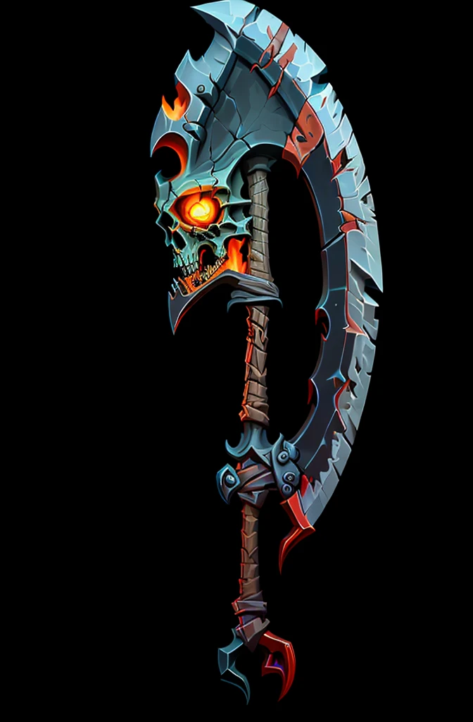 (masterpiece, best quality, ultra-detailed, absurdres), stylized:0.2, oversaturated, Illustration, stylized, woodcutting axe, 
game art, (AXE), horror, unholy, demonic, eye, glowing, flesh, nightmare, epic, skull, evil, Trending on Artstation, axe, WoWstyle,
(black background),