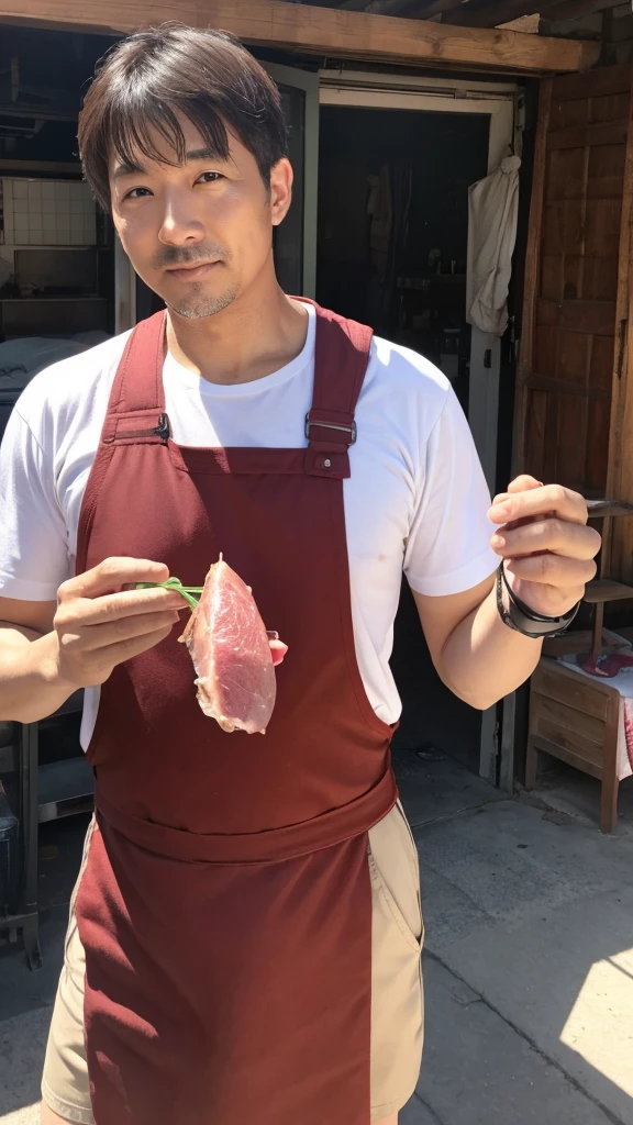 Refreshing man in his 40s、Short Hair、Chinese meat